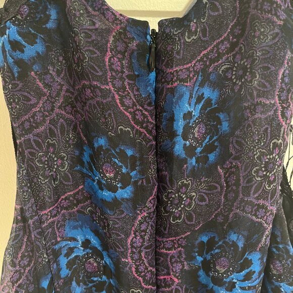 Free People Native Rose Purple Blue Floral Printed Midi Dress - Picture 5 of 10